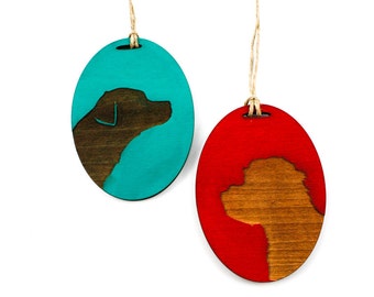 Custom Dog or Cat Christmas Ornament, Laser Cut Wood, Personalized Gift Commemorative Keepsake for Pet Owners