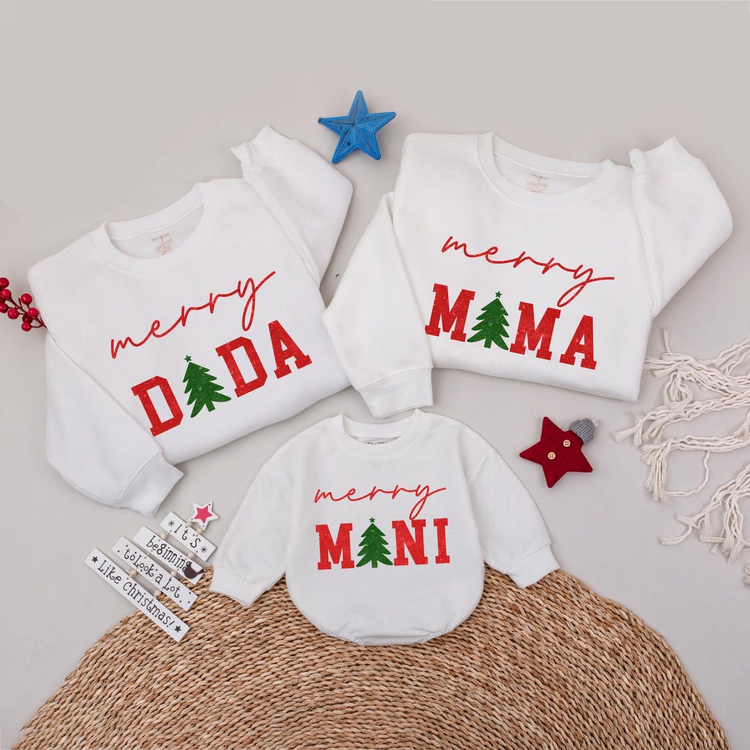 white christmas dresses Christmas Family Matching Pajamas Mother Daughter Father Baby Kids Sle –  ASHORE SHOP main image 1