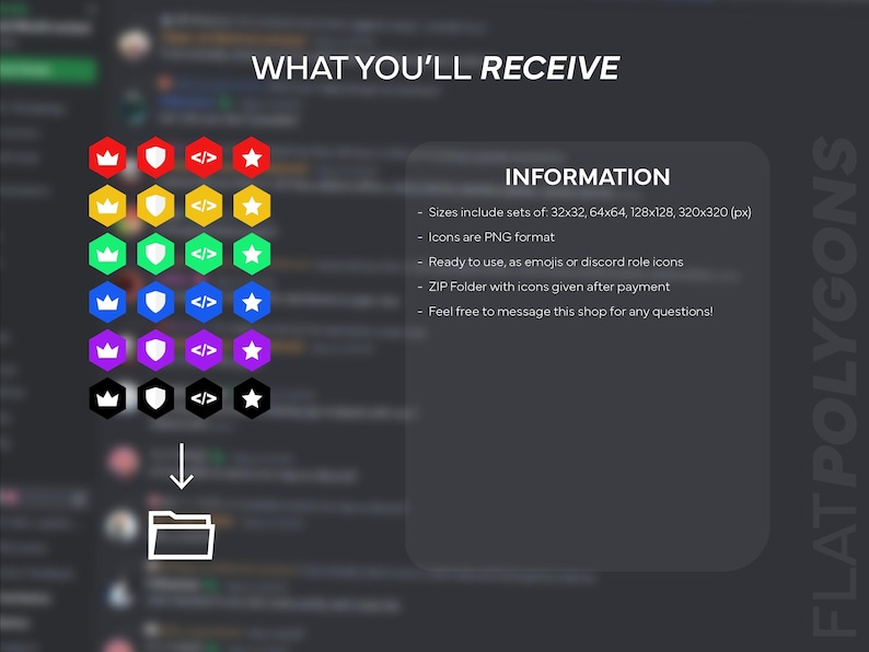 Discord Role Icons - 24x Polygons - Etsy