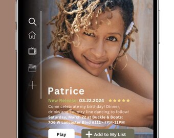 2025 NETFLIX Style Funny BIRTHDAY Card Photo Template / TV Movie Streaming Inspired Card / Pop Culture Template / Joyful / Editable / Canva