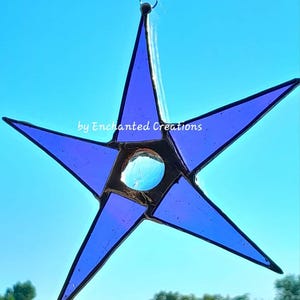 stained glass purple star