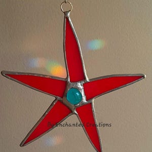 red stained glass star