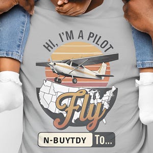 Fly in Style with a Custom Pilot Shirt - AvGeek Approved, GA Fly Shirt, Retro Cessna 172, Custom Pilot Shirt, AvGeek Tee, Unisex Aviation Sh