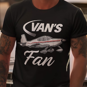 VAN&#39;S Fan RV-14A T-Shirt - Gift for Van&#39;s Aircraft Owners, Pilots & Aviation Enthusiasts