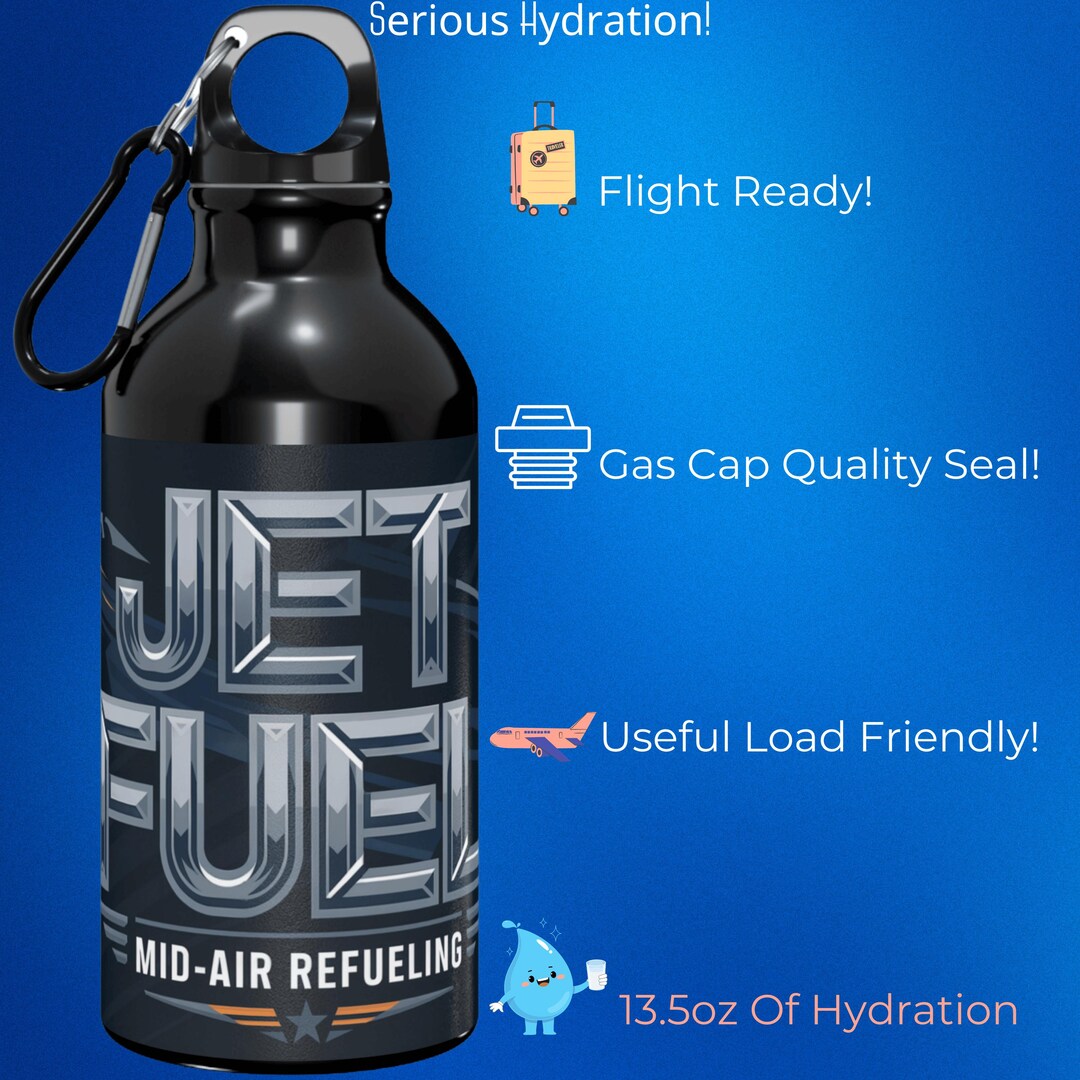 Jet Fuel Mid-air Refuel Bottle, Aviation Hydration Solution for Pilots ...