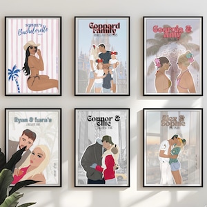 Poster di viaggio illustrato / Stampa personalizzata per le vacanze / Ricordo di vacanza personalizzato / Arte di viaggio disegnata a mano / Poster digitale per i ricordi di viaggio