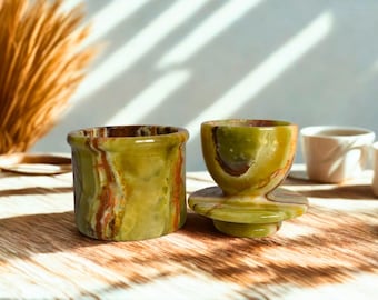 Marble Butter Dish with Lid - French Inspired Butter Crock, Unique Butter Softer, Handmade Butter Keeper with Lid | Birthday Gift for Her