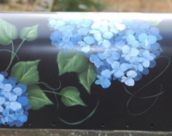 Custom Artfully Hand Painted Hydrangea /& Birds Post-Mount Medium Aluminum White Post-mount Optional Personalization Sealer
