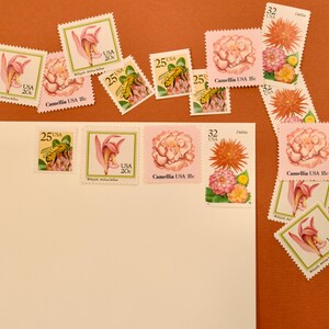 Juego de sellos postales de abejas de miel / Juego de sellos postales antiguos seleccionados / Franqueo de boda vintage / Juego de 4 sellos estadounidenses nuevos