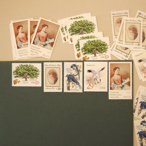 Juego de sellos neutrales / Juego de sellos vintage seleccionados / Franqueo de boda / Juego de 5 sellos estadounidenses nuevos