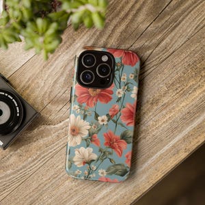 French Vintage floral flowers Tough phone Cases for all apple and all Samsung