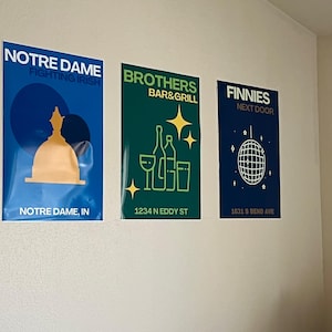 Notre Dame | Fighting Irish | PRINTS Set of 4 | Poster Prints