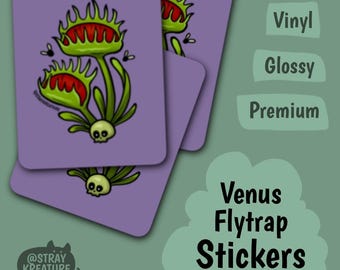 Venus Flytrap Sticker: Glossy Vinyl Plant Decal