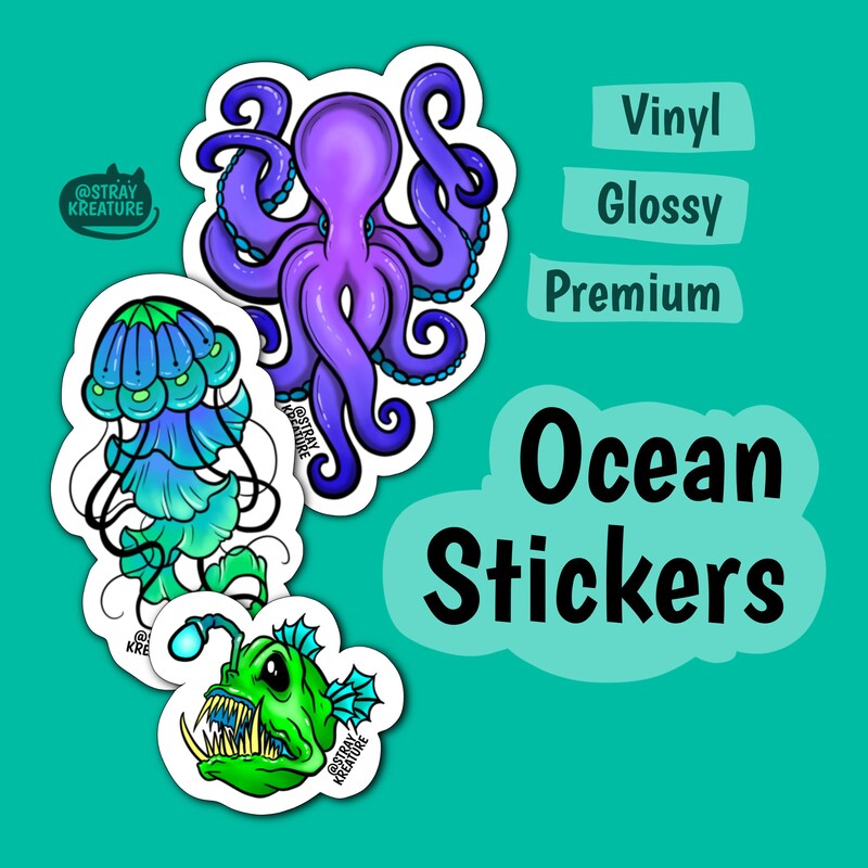 Ocean Sticker - Etsy