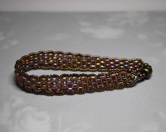 Super Duo Peyote Armband Magnetverschluss Regenbogen