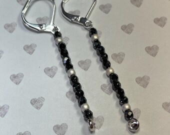 Single Drop Earrings Simple Minimalist Tiny Beads