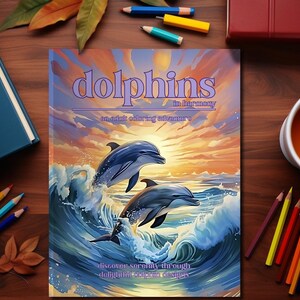 Dolphins in harmony - An adult coloring adventure