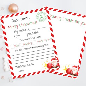 Druckbare Brief an den Weihnachtsmann, Weihnachtswunschliste, Brief an den Weihnachtsmann, Kinderbrief an den Weihnachtsmann, Weihnachtswunschliste, druckbare Weihnachtsmannliste, Weihnachtsbrief