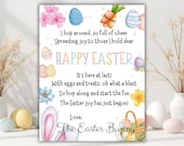 Easter Bunny Poem, Easter Poem, Easter Bunny Letter, Letter From Easter Bunny, Kids Easter Activity, Easter Morning letter, Easter Keepsake