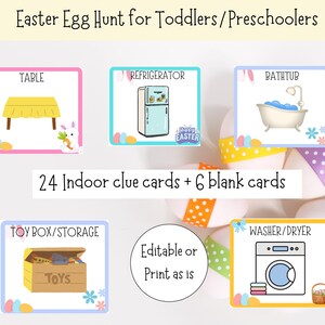 Osterschnitzeljagd, Osterjagdkarten, Osterjagd für Kleinkinder, einfache Schnitzeljagd, Indoor-Osterjagd, bedruckbar, Osterspiel für Kinder