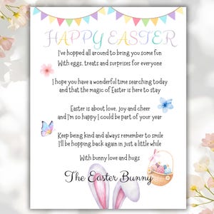 Easter Bunny Letter, Easter Poem, Easter Letters, Easter, Printable Letter From the Easter Bunny, Easter Letter Printable, Easter Activity