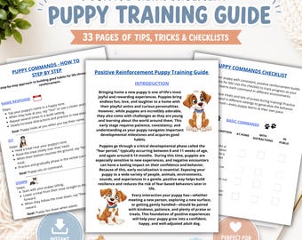 Ny valpguide, valpträningsguidelogginformation, hundträning, valpplanerare, hundträning, potträning, husdjursvårdsguide, socialisering