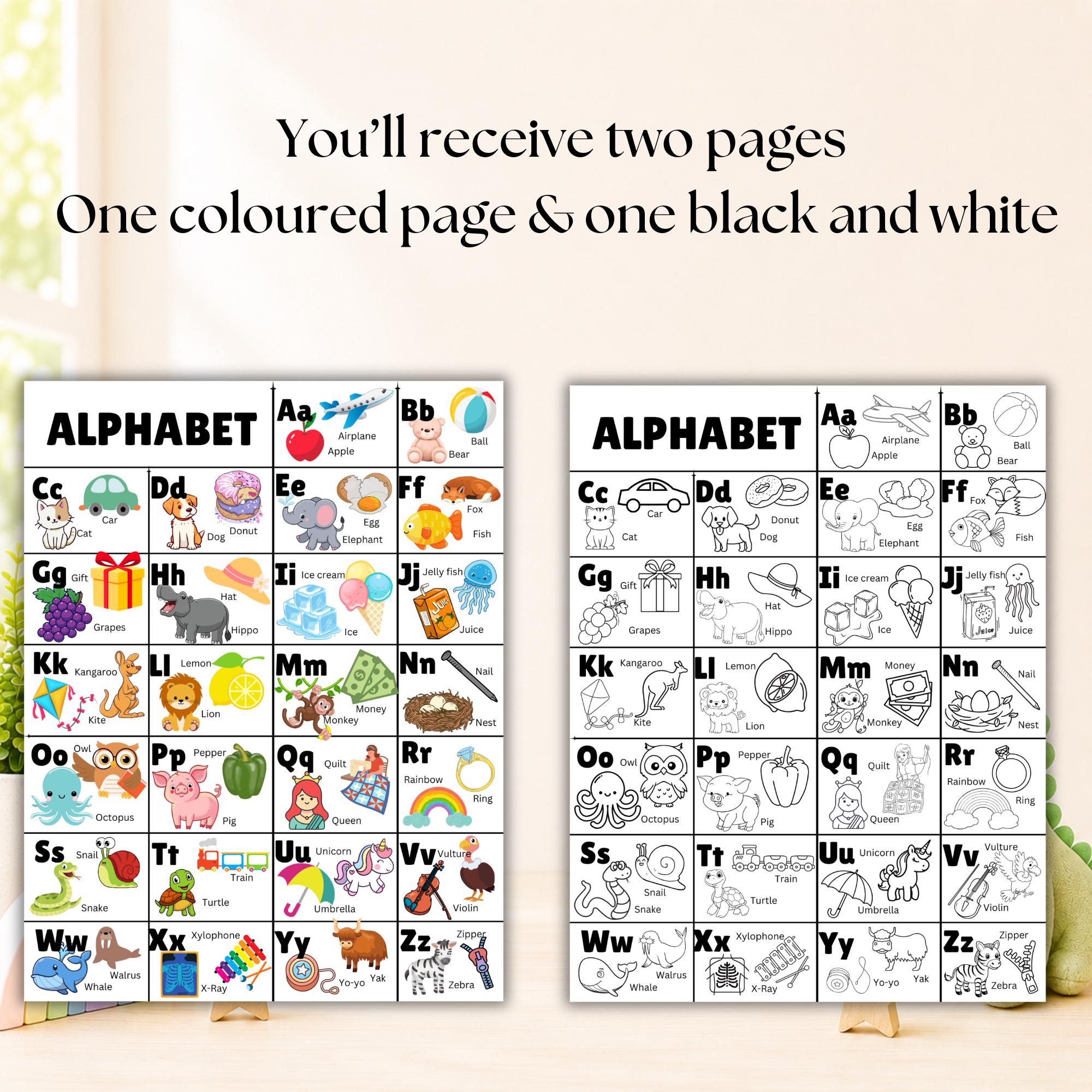 ABC Reference Sheet, Alphabet Reference, Alphabet Classroom