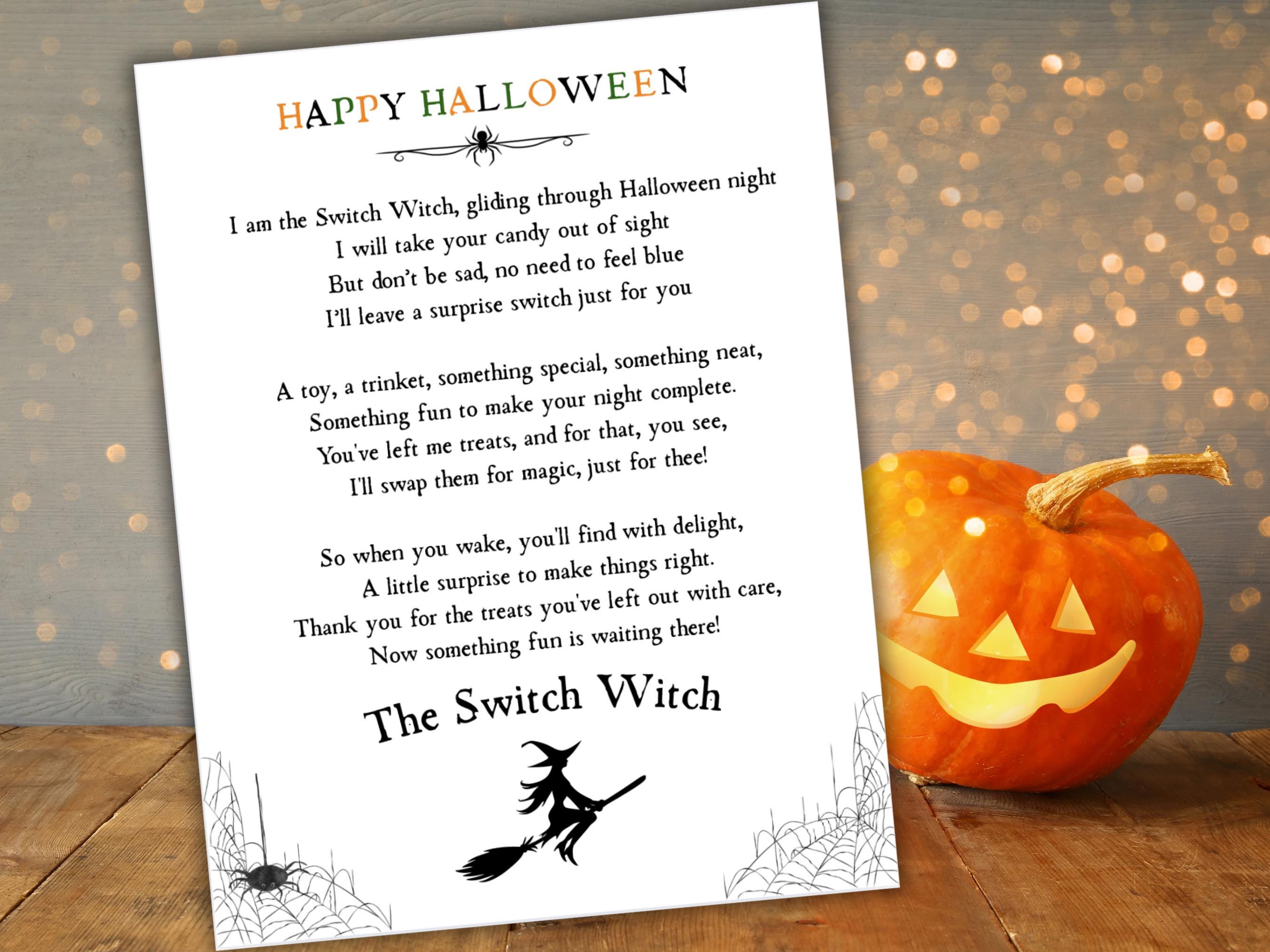 Switch Witch Printable Letter, Switch Witch Letter, Halloween Activity ...