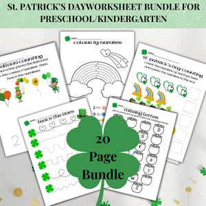 St. Patrick's Day Worksheets, St. patricks day activity, Tracing Worksheets, Toddler Worksheets, PreK worksheets, Kinder worksheets, maze