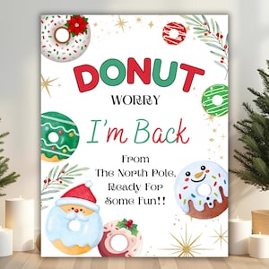 Carta de Elf He Regresado, Carta de Llegada de Elf, Donut de Elf, Elf Bienvenido de Vuelta, Bienvenido de Vuelta Elf, Carta de Elf He Regresado Imprimible, Elf Regresa, Imprimible