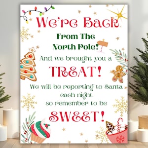 Two Elves We're Back Letter, Elf Arrival Letter, I'm Back Letter, Elf Welcome Back Letter, Welcome Back Elf, We're Back Elf Note, Printable