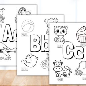 26 Alphabet Coloring Pages, Alphabet Worksheets, Printable ABC pages, ABC Learning Pages, ABC Coloring, Preschool, Kindergarten, Classroom
