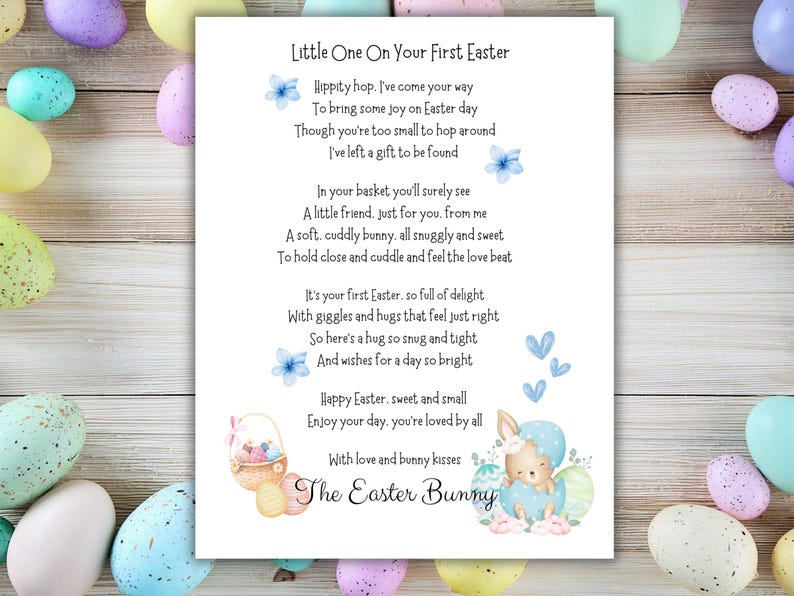 Baby's First Easter, Easter Bunny Letter, Easter Poem, Letter From the ...