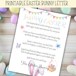 Lettre du lapin de Pâques, poème de Pâques, lettres de Pâques, Pâques, lettre imprimable du lapin de Pâques, lettre de Pâques imprimable, activité de Pâques