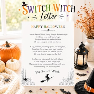 Switch Witch Printable Letter, Switch Witch Letter, Halloween Activity, Switch Witch, Kids Halloween Printable, Halloween Candy Alternative