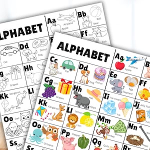ABC Reference Sheet, Alphabet Reference, Alphabet Classroom, Toddler Worksheets, Chart, Preschool, Kindergarten, Homeschool, Daycare,
