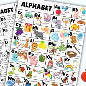 ABC リファレンスシート、アルファベットリファレンス、アルファベット教室、幼児用ワークシート、チャート、幼稚園、保育園、ホームスクール、デイケア、