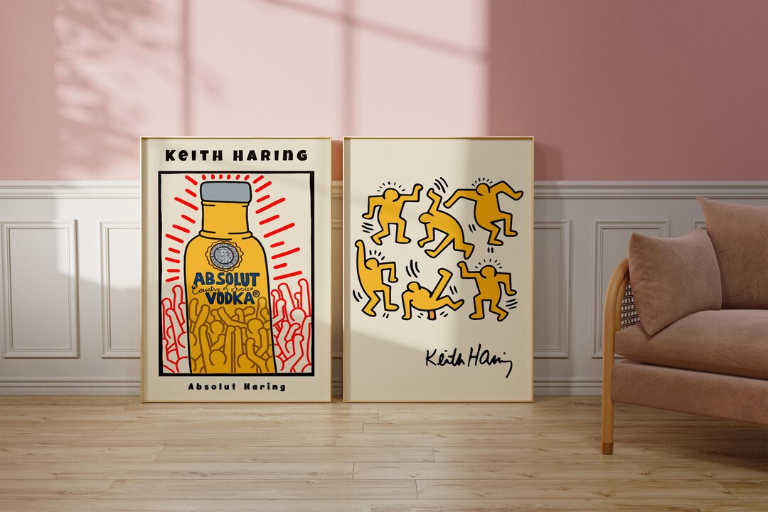 Set of 2 Keith Haring Party Pop Art Prints, Dancers Poster, Absolute ...