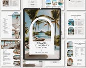 Travel Itinerary Template | Canva Template | Instant download | Digital Itinerary | Travel Itinerary | Vacation Itinerary | Bora Itinerary