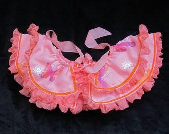 Cuello con volantes Fairy Kei: cuello de tela vintage hecho a mano con mariposas