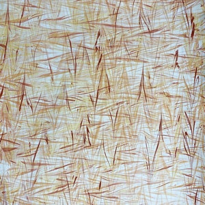 Marbled Paper with a Red and Yellow Wheat Pattern image 1