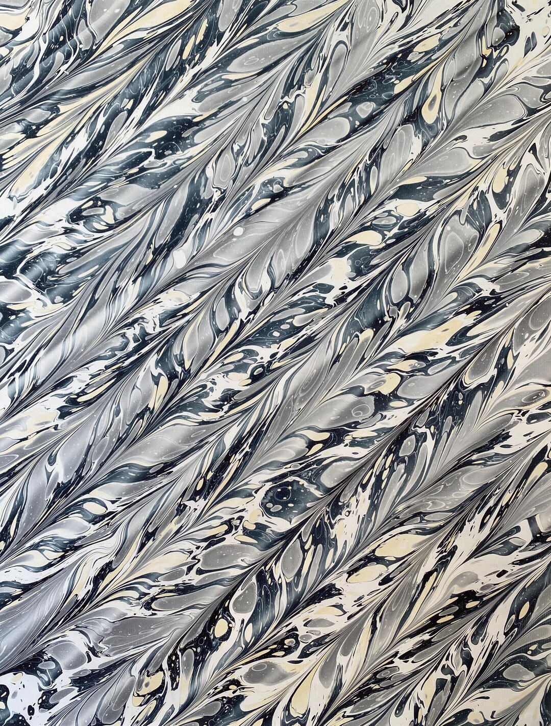 Marbled Paper Pattern Featuring a Pale Drawn Spanish - Etsy
