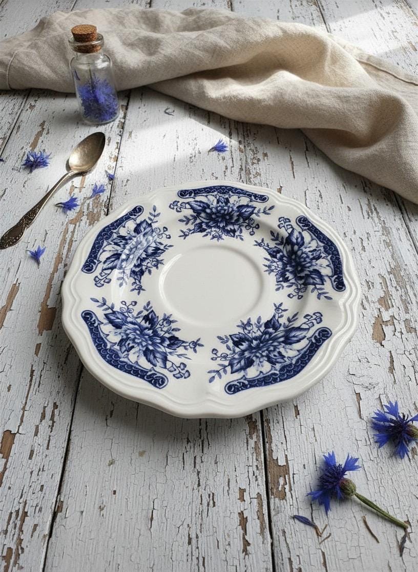 Ironstone Blue Carnation Made in Japan - Etsy