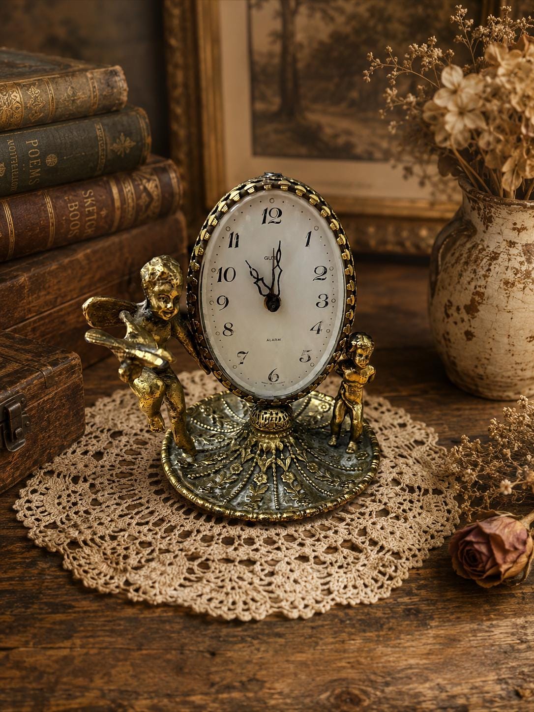 Vintage Angel Clock - Etsy
