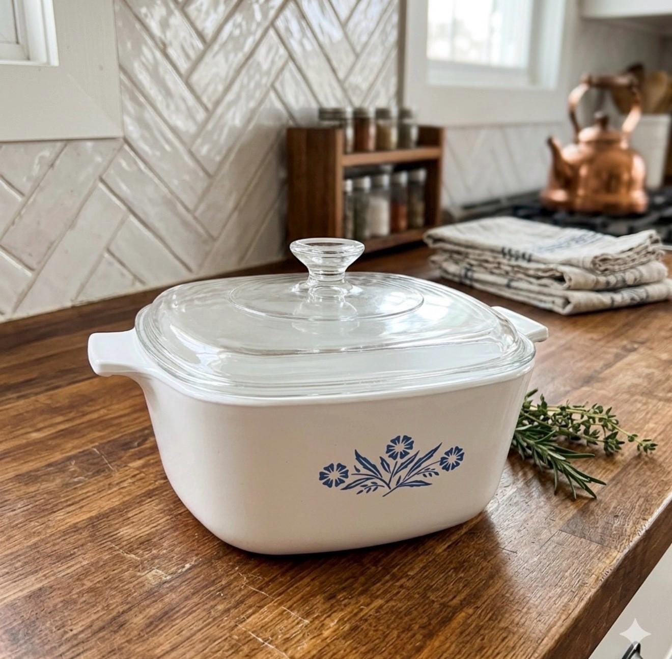 4 Qt Pyrex Bowl With Lid - Etsy