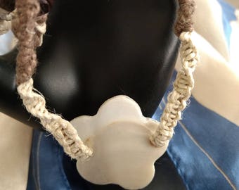 Boho Hemp and Shell Necklace