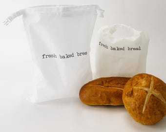 Brook & Cal Wielorazowe plastikowe torby do przechowywania pieczywa bez BPA, 2 sztuki
