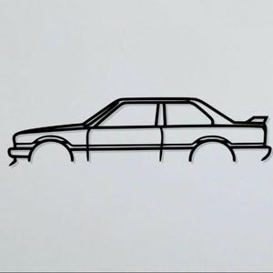 bmw e30 M3 SILHOUETTE WALL ART 3d print
