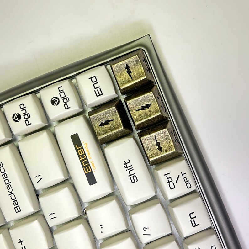 Lightning Arrow Key Metal Keycap,custom Aluminum Keycap,white Copper ...