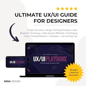 UX/UI Design Playbook | Digital Guide for Designers | UX Research, Data Analysis, Prototyping, Testing Methods